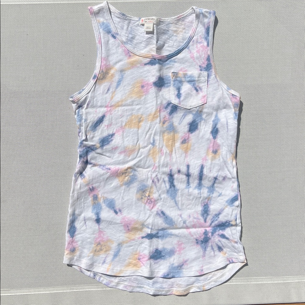 Crewcuts girls multicolor tie-dye tank top